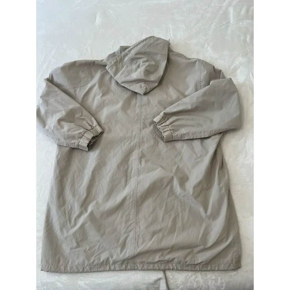Eddie Bauer Womens Gray Zip Up Hooded Chore‎ Jacket Utility Size Medium